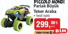 PİCCOLO MONDİ OYUNCAK PARLAK BÜYÜK TEKER ARABA